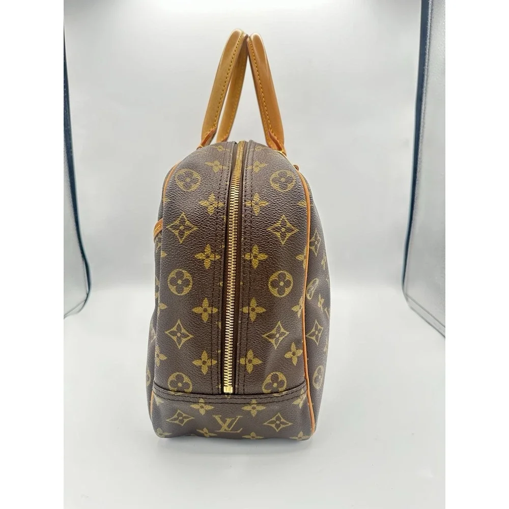 Louis Vuitton Monogram Deauville Handbag Brown With Bachata Leather